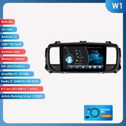 Hizpo Wireless CarPlay Android Auto For Peugeot Expert 3 Citroen Jumpy 3 SpaceTourer 2016 - 2021 Car Radio Multimedia Video GPS