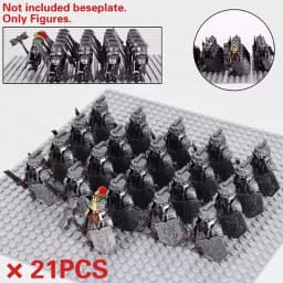 Mini Middle Ages Lord Rings Medieval Dwarf Wild Boar Goat Chariot Army Figures Building Blocks Bricks Kids Toys Christmas Gift