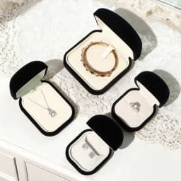 Raised Top Jewelry Box Flannelette Ring Box Simple Earrings Pendant Bracelet Jewelry Storage Box