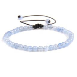 Adjustable 4MM Stone Beads Bracelet For Women Natural Agates Bangles Onyx Lapis Lazuli Woven Bracelet For New Year Gift Jewelry