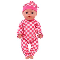 Doll Clothes Long One Piece Pajamas + Nightcap For 18Inch American&43Cm Baby Doll Accessories Nenuco Sleeping Blanket