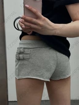 2026 Emo Punk Y2K Women's Mini Shorts Sexy Slim Fit Casual Chic Trendy Aesthetic Pants Grunge Gothic Party Korean Gyaru Bottoms