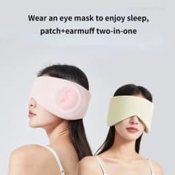 Eye Mask Sleep Ice Silk Breathable Relieve Fatigue Warm Cool Double-sided Full Coverage Blackout Noise Reduction Eye Mask