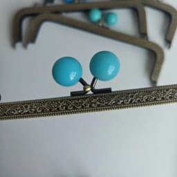 10pcs 20.5cm Big Candy Bead Metal Purse Frame Square Embossed Antique Bronze Lace Coin Purse Frame Kiss Clasp Accessory