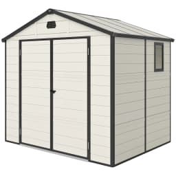 4 X 3ft Garden Shed Tool Storage House with Lockable Door, Gray