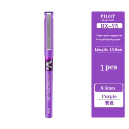 1pcs Japan Pilot V5 Gel Pen Straight Liquid Roller Pen BX-V5 Large Capacity Quick-drying Ink 0.5mm Needle Tip School Stationary