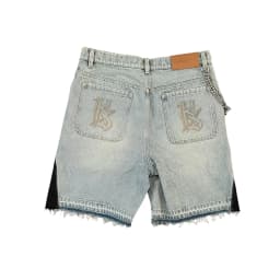 Vintage Camo Embroidery Patch Denim Short Y2k Jeans Men Women Hip Hop Cartoon Graphics Streetwear Loose Denim Casual Shorts