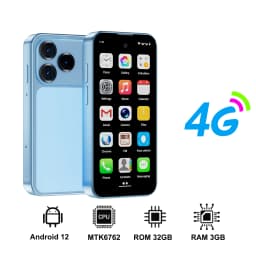 SERVO 4G LTE Mini Smartphone 3.88" Display Android 12 6GB+128GB Dual SIM Face Unlock GPS OTG WiFi Play Store Pocket Mobile Phone