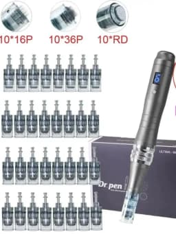 Dermapen Ultima M8 With 32 Cartridge Wireless Derma Microneedle Pen Skincare Kit MTS Treatment Professionals Use Beauty Machine