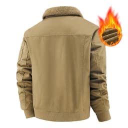 Mens New Thickened Fleece Lined Cotton Padded Jacket Winter Warm Coat For Middle Aged Elderly Men Casual Daily Thermal Male