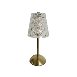 Rechargeable Touch Table Lamp 3 Colors Dimmable Artificial Crystal Lamp Portable Night Light for Bedroom Living Room Restaurant