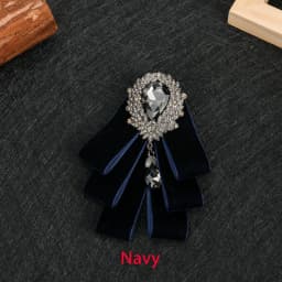 Handmade Bow Tie Men's Luxury Solid Korean Ribbon Diamond Velvet Groom Wedding Elegant Trendy Ribbon Party Retro Blue Bowtie