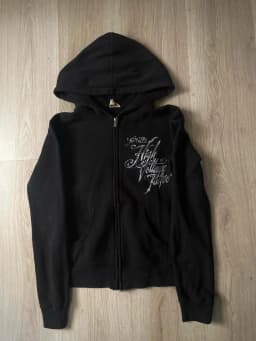 Mens Black Wing Pattern Zip Up Hoodie Street Style Trendy Young Stylish Casual Urban Hip Hop Cool Hooded Sweatshirt for Men