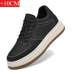New Height-increasing Shoes for Men: 10CM-8CM-6CM Invisible Height-increasing Sports Shoes, White Sports Shoes, Large Size 37-44