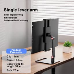 Tablet Stand Holder for ipad Height Adjustable Kindle Stand 360°Rotation Monitor Stand for Desk, Tablets, Smartphone Square Base