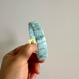 2026 AAA Grade Natural Larimar/Copper Pectolite Bead 10x14mm Bracelet Dominicana Genuine Larimar Gemstone Bangle Woman Wholesale