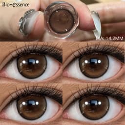 Bio-essence 1 Pair Big Eye Korean Lenses Colored Contact Lenses with Degree Myopia Lenses Green Lenses Black Lenses Prescription