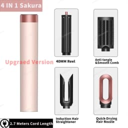 New Multil Hair Styler Auto Curling Dryer Wrap Hot/Cold Air Dryer 1300W Hair Straightener Curling Barrel Brush Salon Hair Dryer