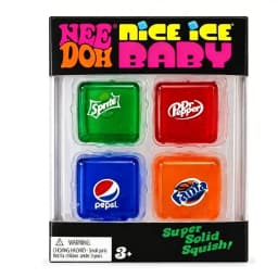 Mini 4 Pack Set Needoh Nice Ice Cube Slow Rebound Squishy Toys Sensory Toy Anti-Stress Party Favors Gifts Safe For Kids Adults