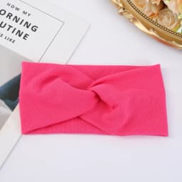 Elastic Hair Accessories Women'S New Knitted Thread Twist Turban Bandage Solid Wide Knitted Knotted Yoga Hair Band Yoga Headband