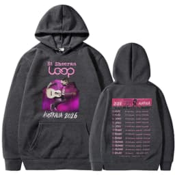Ed Sheeran Loop Tour Australia 2026 Tour Merch Hoodie Fans Gifts Men Women Clothing Fashion Harajuku Oversized Hooded Sweatshirt
