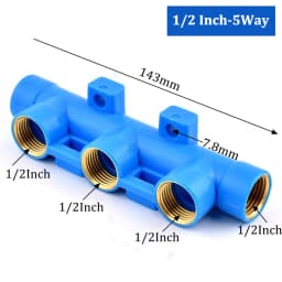1/2" Female Thread Splitter Water Pipe Distributor 4/5/6Way Splitter, Water Tank Drain Switch Automotive Sprinkler Accessories