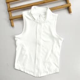 Zip Up Sleeveless Training Vest, Quick Dry Athletic Top for Gym, Running & Yoga, Versatile Casual Outerwear