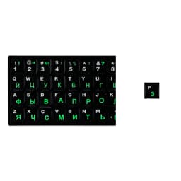1PCS Russian Black Keyboard Sticker Language Letters Black White Label PC Dustproof Laptop Accessories