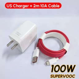 Oneplus Charger Original 100W 80W USB Adapter SUPERVOOC Type C 10A Cable For Oppo Realme Fast Chargers One Plus 15 13 12 11 Pro