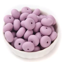 14mm 50Pcs Mini Abacus Silicone Beads Food Grade Saucer Loose Beads for Baby Teether Necklace Pacifier Clip Jewelry Making