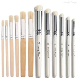Miniature Paint Brushes Drybrush Set, Acrylic Paint Brushes for Oil, Watercolors, Tabletop, Figurine