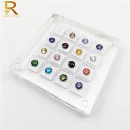 Quality Acrylic Diamond Jewelry Display Box Transparant Gems Storage Holder Case Gemstone Organizer Travel Carrying Showcase