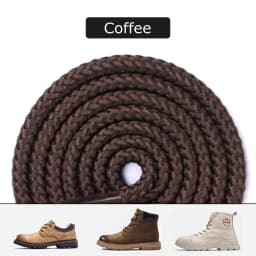 1 Pair Round Shoe Laces For Martin Shoes Sneakers Shoelaces Solid Boots Shoelace Solid Weaving Wear-resistant Shoestring