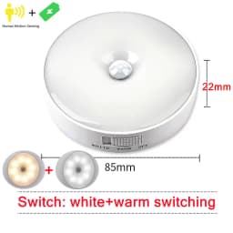 USB Night Light Motion Sensor Light LED Lamp With Switch Rechargeable Inductor Lights For Kitchen Stairs Hallway Closet Bedroom