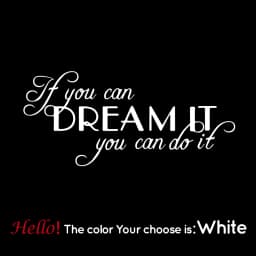 Large Quotes Motivating Dream Phrases Wall Sticker Home Decoration Accessories If You Can Dream It You Can Do It Vinyl Stickers