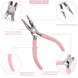 6Styles Mini Pliers Diagonal Round Bent Needle Nose Handcraft Beading Insulated Cutter Pliers For Jewelry Making Tools