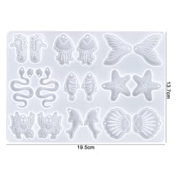 Earring Pendant Silicone Mold Epoxy Resin Mixed Style Jewelry Making Casting Molds DIY Charms Pendant Mould Creative Craft DIY