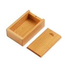 3.15x2x0.98inch Solid Natural Wood Unfinished Storage Box With Sliding Top For Necklace Ring Box USB Decorative Gift Wooden Case