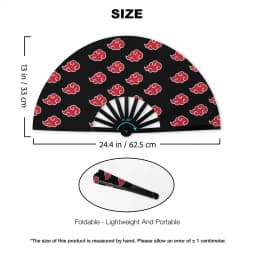 Anime U-Uchihaes Sasuke Japan Folding Hand Fan Custom Red Cloud Polyester Fabric Fan Novelty Summer Accessory Decorative Fans