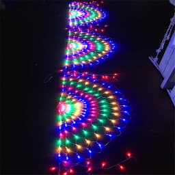 Novel Peacock Mesh Fairy Lights 8 Modes Christmas Led String Light for Birhday Party Outdoor Garden Patio WallRoof Decor Garland