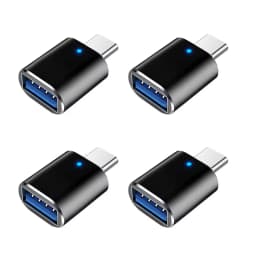 NNBILI 1-5pcs USB 3.0 To Type C Adapter LED OTG To USB C Male To USB A Female Connector For HUAWEI Samsung Xiaomi POCO Adapters