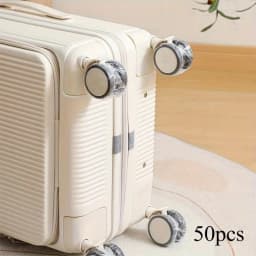 Homefish 50/80pcs Luggage Wheel Covers - Dustproof Suitcase Protectors Wheel, Disposable Travel Accessories for Trolley Cases