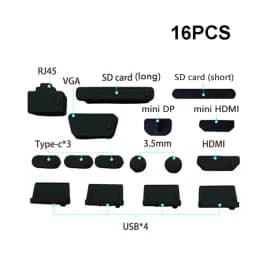 16pcs/set Colorful Silicone Anti Dust Plug Cover Stopper Type C Laptop Dustproof USB Port HDMI RJ45 Interface Waterproof