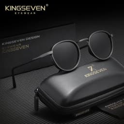 KINGSEVEN Vintage Sunglasses Driving Outdoor Round Frame Men Women Protective Glasses Trendy Classical Polarized UV400 Eyewear
