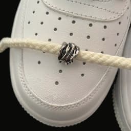 1 Pair Luxurious for Metal Buckles Wire Thorn Knot Shoe Decorative Flower Sneakers Iron Ring Shoelaces Shoe Charms Accessories