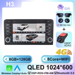 Car Radio For Audi A3 8P 2003-2011 S3 RS3 Sportback Multimedia GPS Autoradio Player Wireless Carplay Android Auto Head Unit 2din