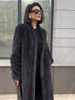 Winter Long Thick Warm Faux Mink Fur Jacket Coat Women With Belt High Quality Luxury Long Mink Fur Cardigan Jacket Ladies