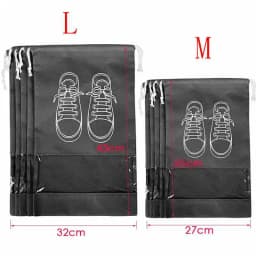 5pcs Dust Proof Shoe Cover Thickened Non-Woven Dustproof Drawstring Storage Bag Clothing Travel Pouch Handbag Storage Bags