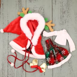 Outfits For ICY DBS Blyth Doll Christmas Clothes Santa Claus Dress Xmas Elk Suit 1/6 BJD Azone S Anime Girl