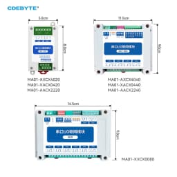 ModBus RTU Serial IO Module RS485 Interface AI DI DO 8 Digital Outputs Rail Installation 8~28VDC CDEBYTE MA01-AXCX4020